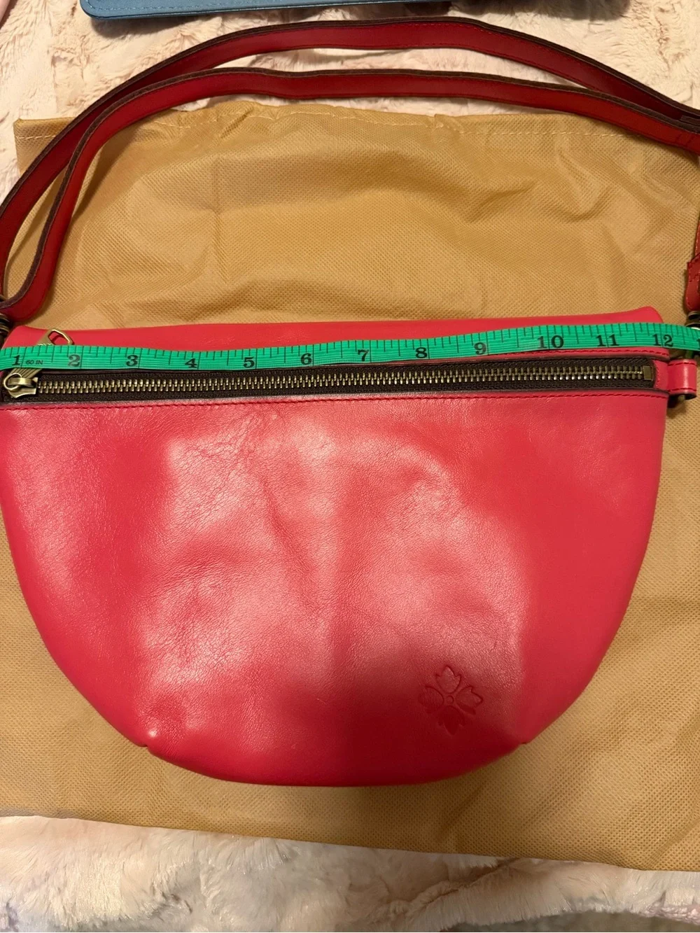 Women’s Patricia Nash Red Leather Crossbody/Belt Bag with adjustable strap NWOT - Picture 4 of 9